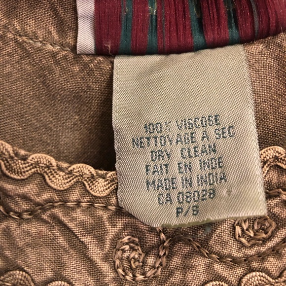 🌟🌟REDUCED🌟🌟Boho Vintage Maxi Dress w/ Empire Velvet Embroidery On Top, & Hem - Picture 4 of 10